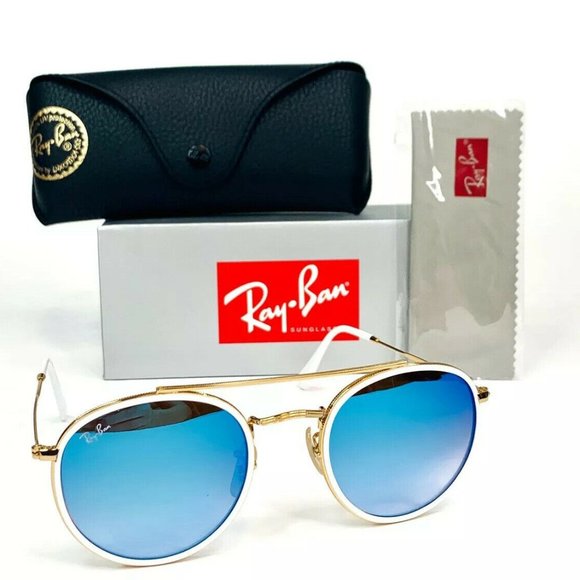 Ray-Ban Accessories - NEW Ray-Ban Round Double Bridge RB3647 001/4O Gold